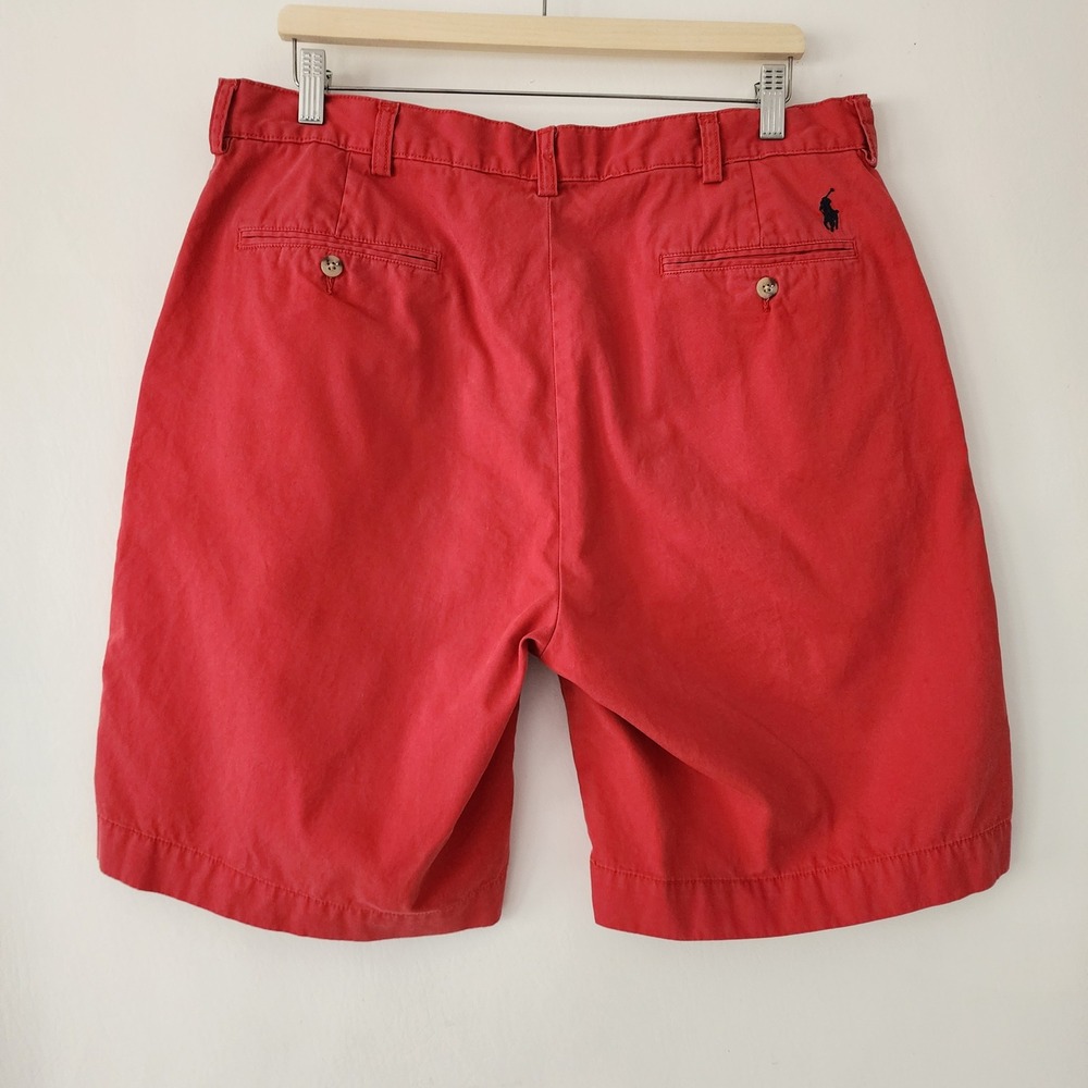 Polo Ralph Lauren red chino cotton‎ shorts mens size 36 - Picture 2 of 5